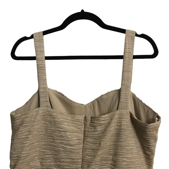 Cachet Metallic Gold Bodycon Maxi Dress Size 16 Prom Old Hollywood Glam Sequins - Picture 5 of 7